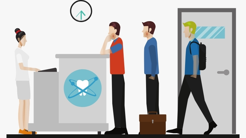 Des patients qui font la queue pour une urgence dentaire
