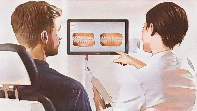 Un scanner intraoral 3D d'un patient