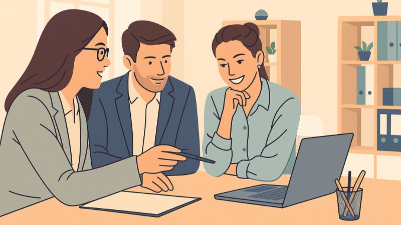 Un couple négociant un prêt bancaire pour un traitement par gouttière dentaire