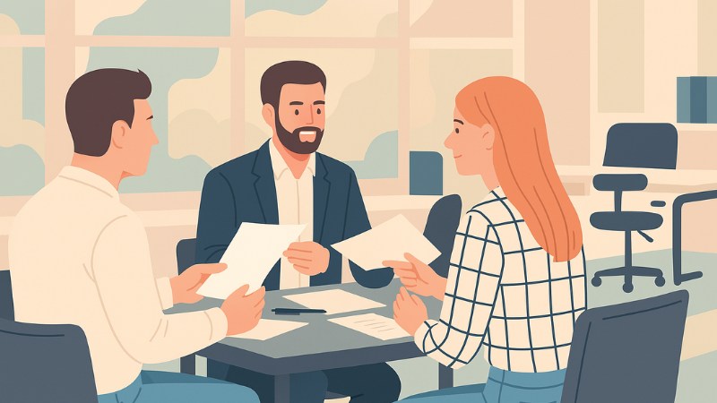 Un couple qui soucrit à une mutuelle pour des implants dentaires à Paris