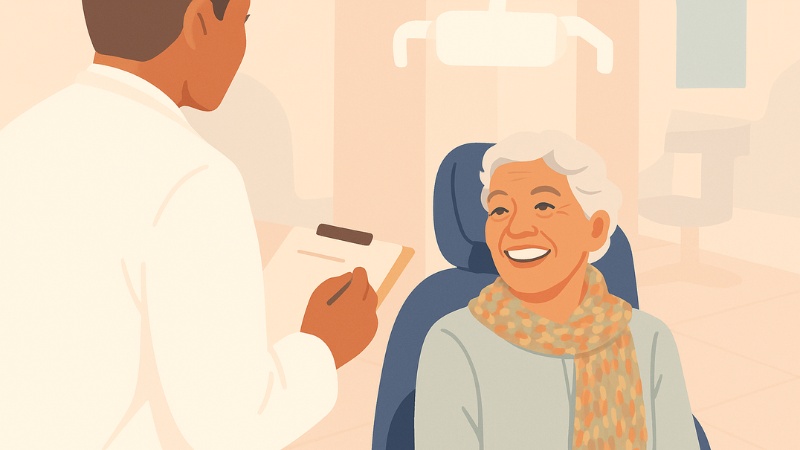 Une consultation préopératoire chez le dentiste
